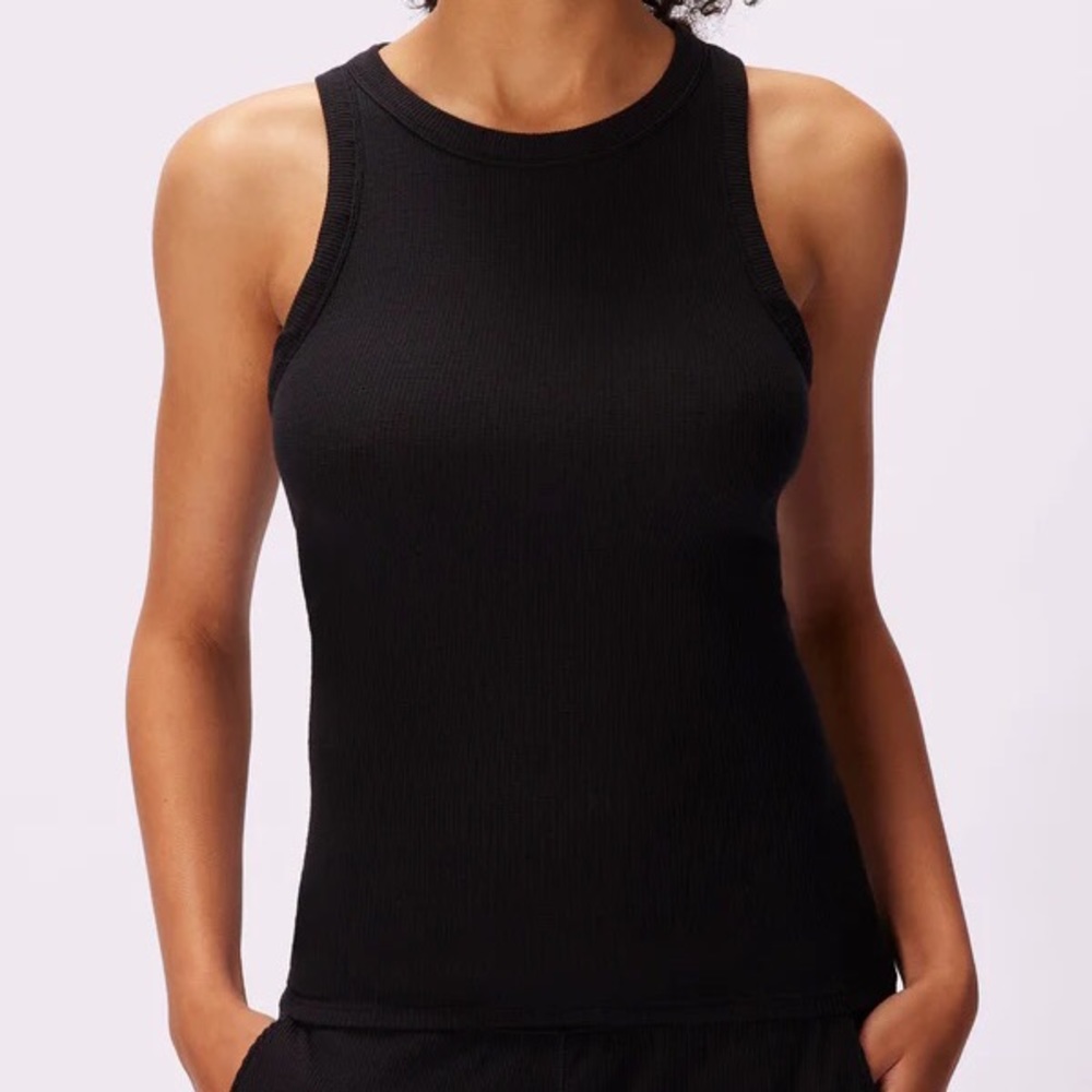 NWT 2X black waffle tank